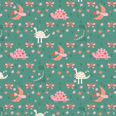 Узор с динозаврами