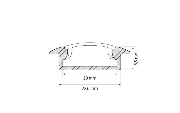 Профиль с рассеивателем Arlight ALU-WIDE-F-H8-2000 ANOD+FROST 014860