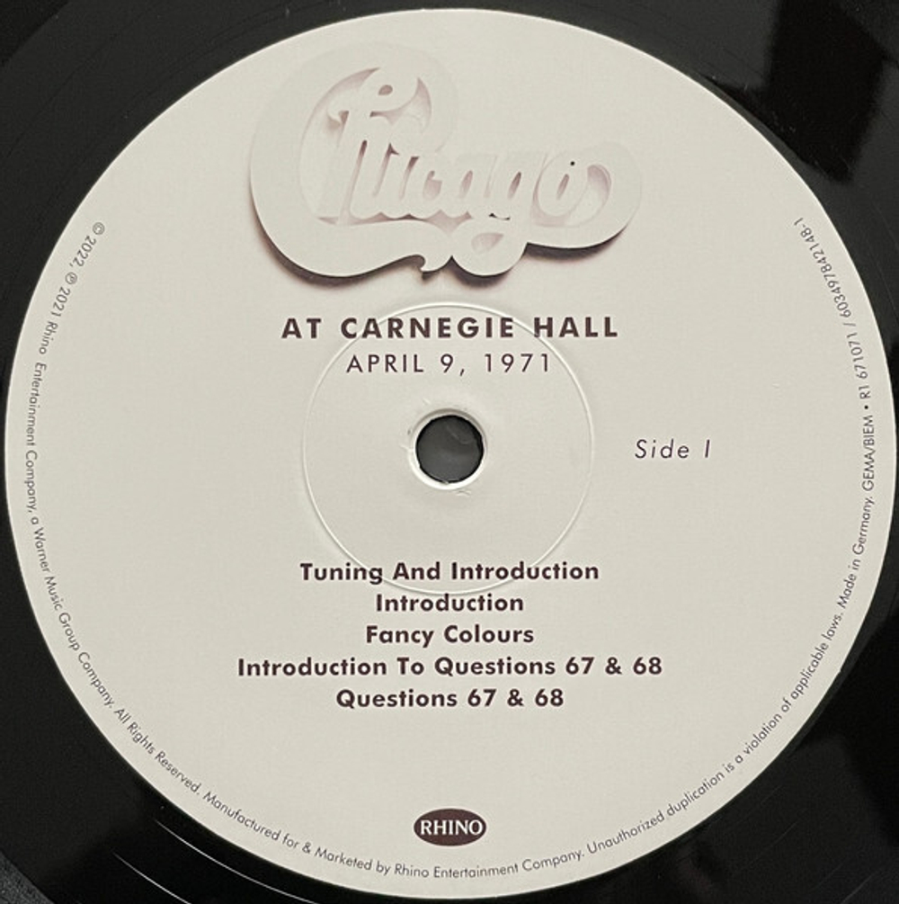 Виниловая пластинка At Carnegie Hall, April 10, 1971 (Limited Edition Box  Set) — Chicago купить в интернет-магазине Collectomania.ru