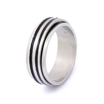 Кольцо стальное (127) "Эмаль по кругу"