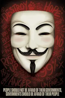 Постер V for Vendetta:Governments should be afraid of their people