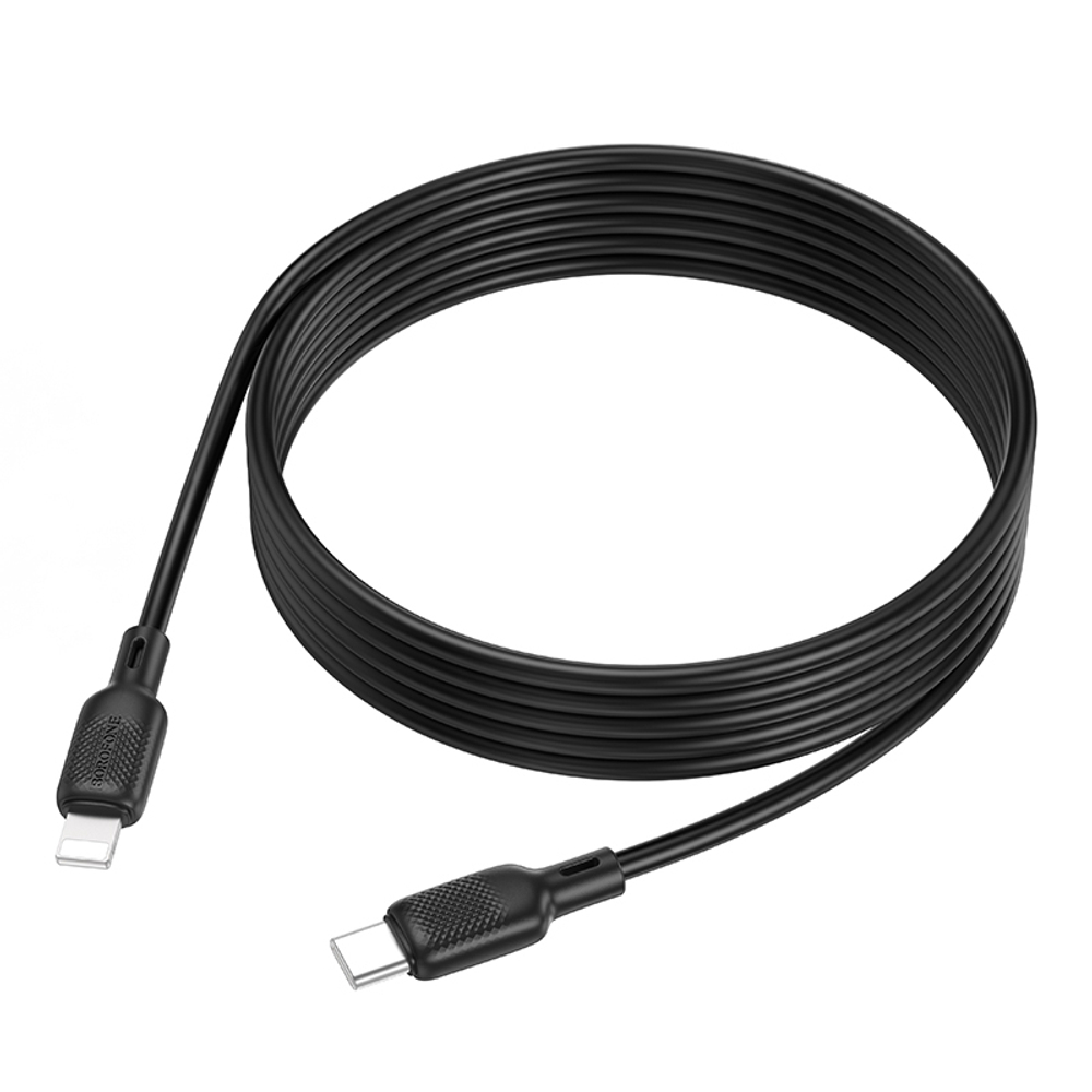 Кабель Lightning -TypeC BOROFONE BX113 PD 27W Silicone (черный) 2м