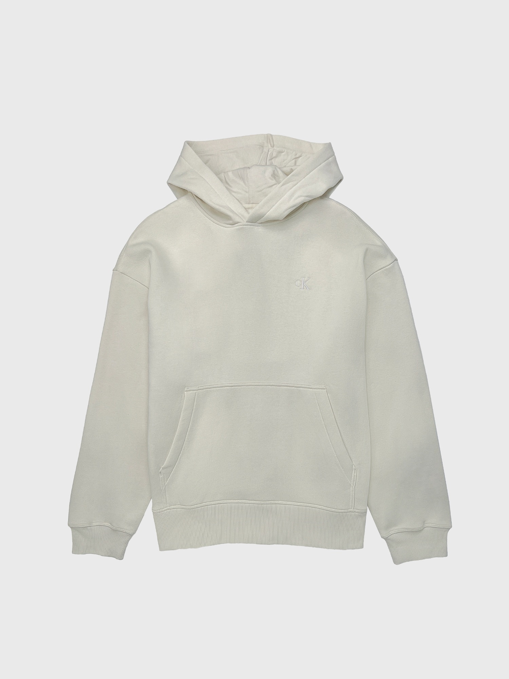 Худи Calvin Klein Relaxed Fit Archive Logo Fleece Bone White