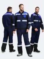 Костюм Вивантек-2 СОП К. (тк.Смесовая МВО,240) п/к, т.синий/черный/васильковый