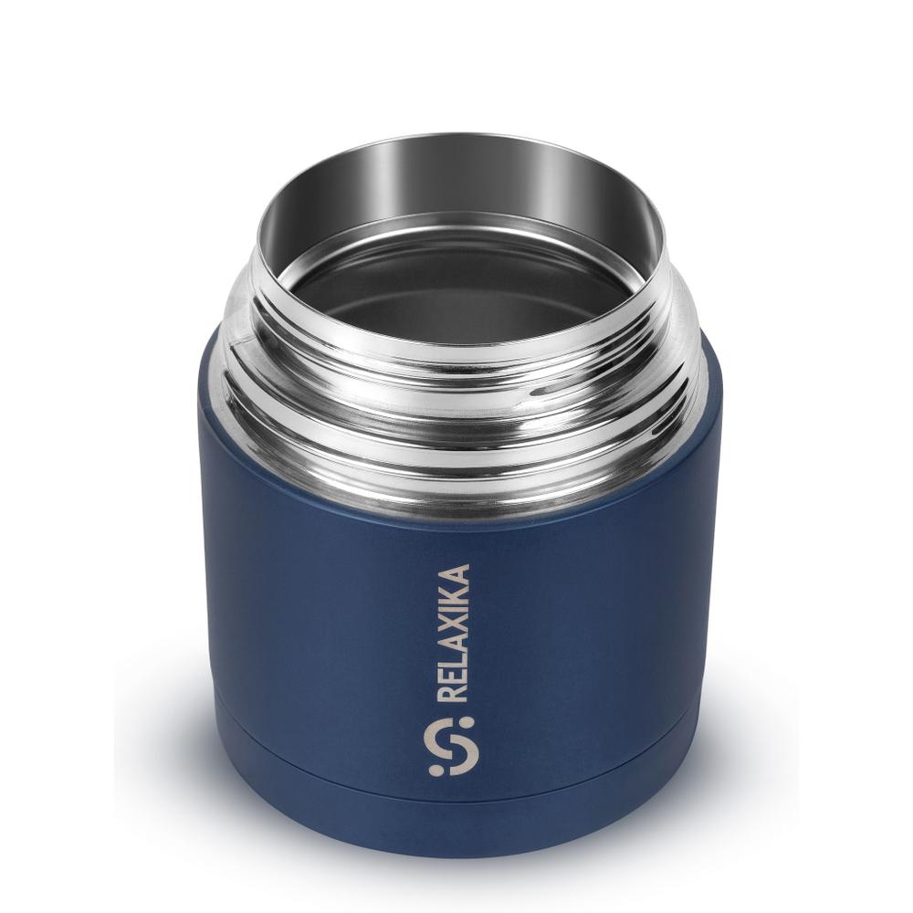Термос для еды Relaxika 301 (0,5 литра), темно-синий