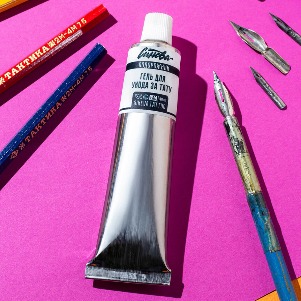 Синева Заживляющий гель для тату "Подорожник"