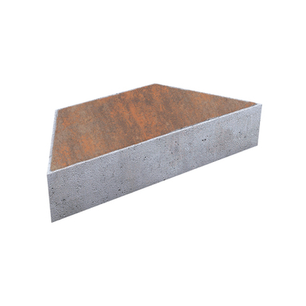 Тротуарная плитка ТРАПЕЦИЯ - Листопад гладкий Клен