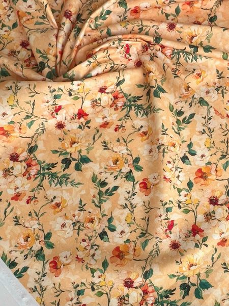 ВОЗДУШНЫЕ РОЗЫ НА ПЕРСИКОВОМ - 100% хлопок 3