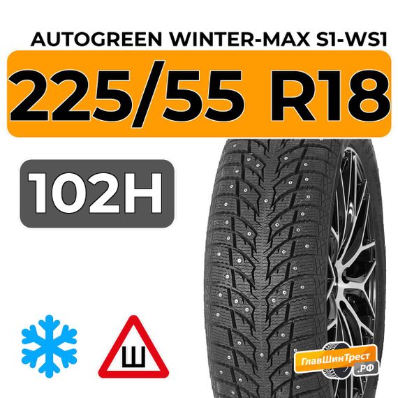 Autogreen Winter-Max S1-WS1 225/55 R18 102H XL шип.