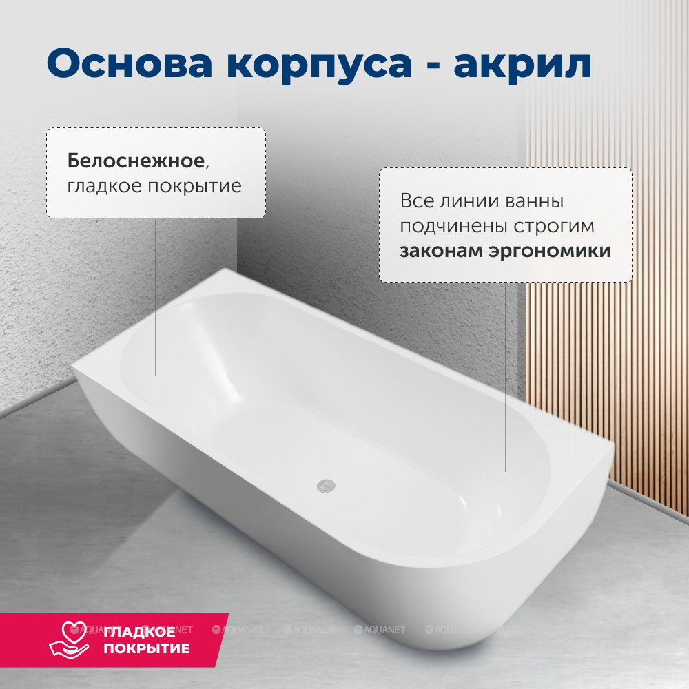Акриловая ванна Aquanet (Акванет) Family Elegant B 180x80 3806-N-GW