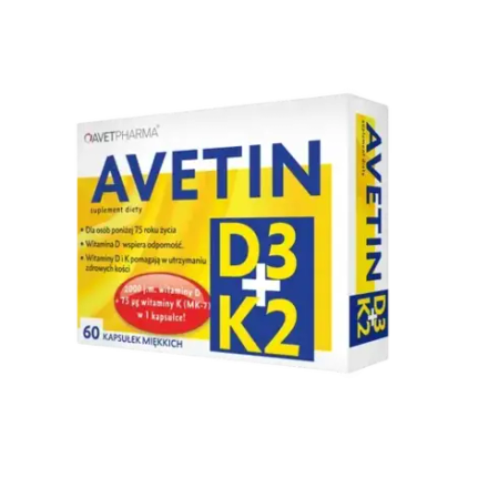 АВЕТИН D3 + K2 - 60 мягких капсул