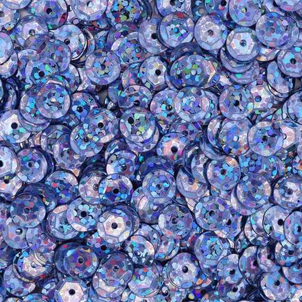 Пайетки граненые, 6 мм, упак./10 гр., 'Астра' (50126 сиреневый голограмма)