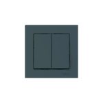 ATLASDESIGN 2-клавишный ВЫКЛЮЧАТЕЛЬ, сх.5, 10АХ, в сборе, быстрозажим. клем., ИЗУМРУД