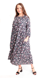 [m]Платье ярусами длинное 208-2