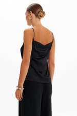 23475 Блузка женская (чёрный)