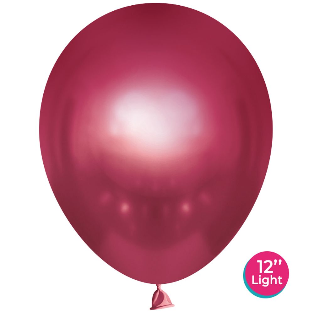 Шар (12''/30 см) Фуше, лайт, хром, 50 шт.