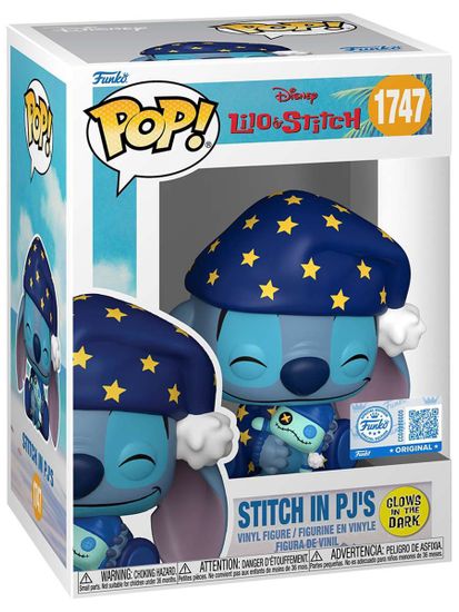 Фигурка Funko POP! Disney Lilo & Stitch Stitch in PJs (GW) SS (Exc) (1747) 91921 / Фигурка Фанко ПОП! по мотивам мультфильма "Лило и Стич", Стич