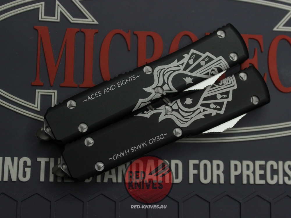 Нож Microtech Ultratech "Dead Man's Hand" T/E A+++ (Правый) Tanto - клинок апокалиптик