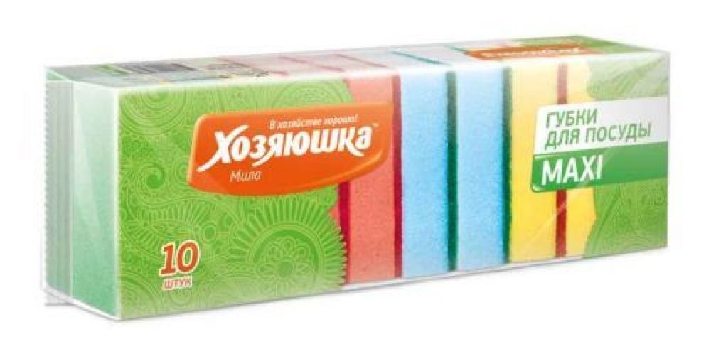 Губка для посуды MAXI 10 шт.