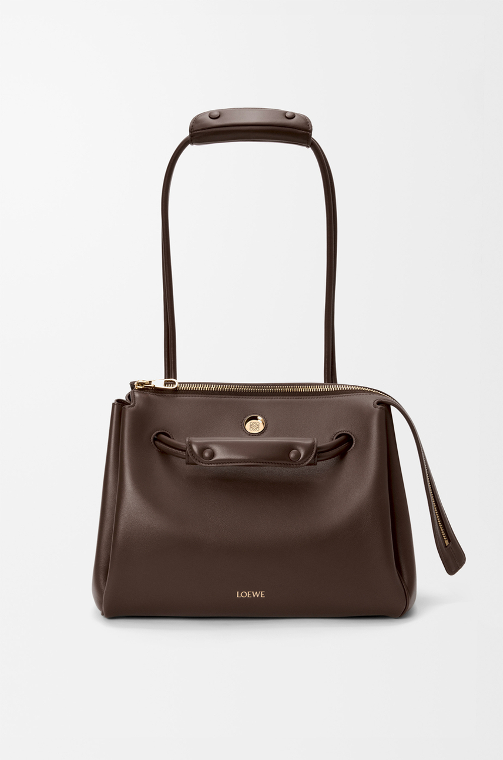 Loewe Сумка Madrid среднего размера из мягкой телячьей кожи, темно-каштановый