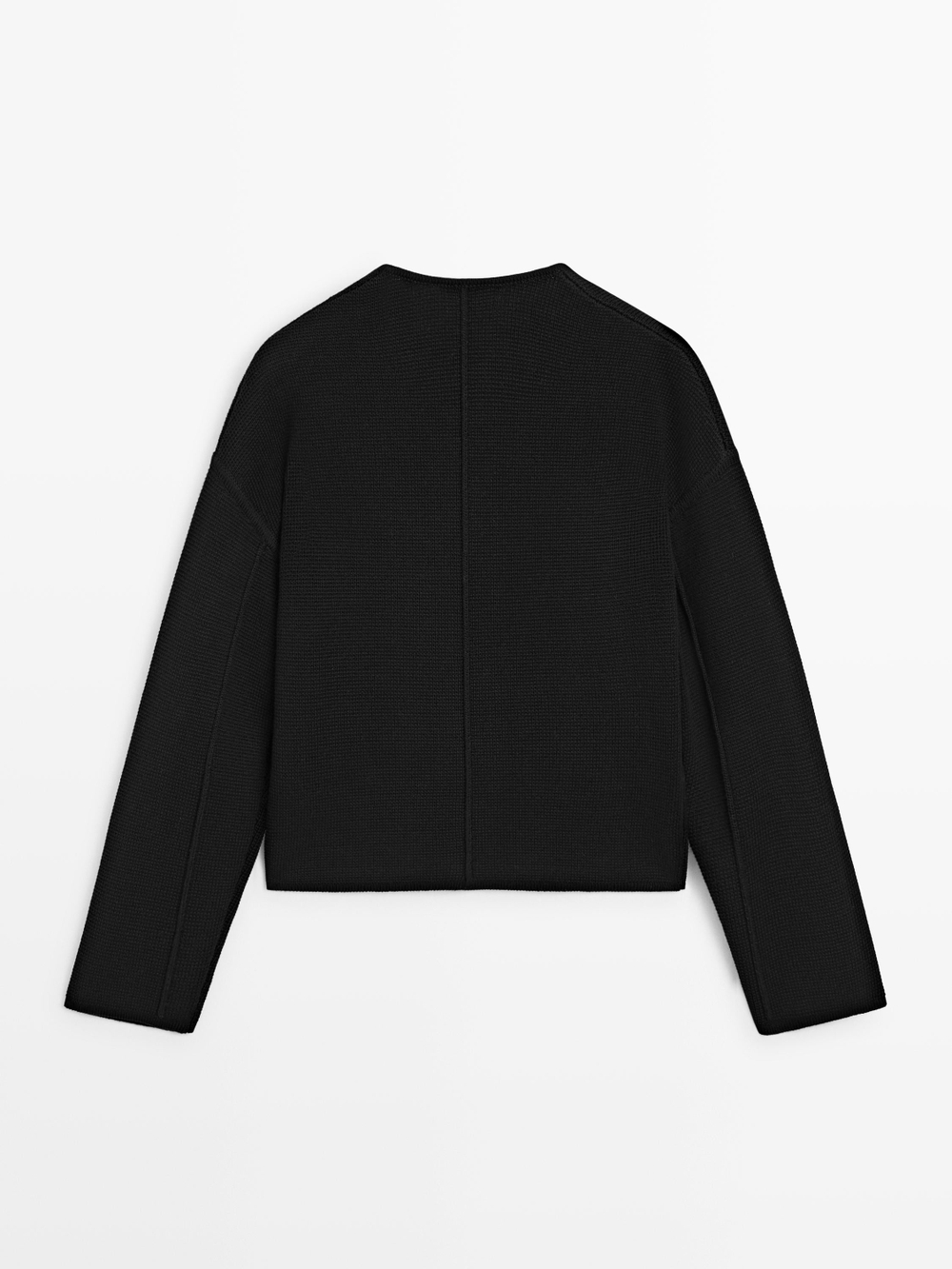 Massimo Dutti Вязаный кардиган из хлопка, черный