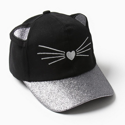 Кепка для девочек "Кошечка" цвет чёрный, р. 52/ 9886890 MINAKU