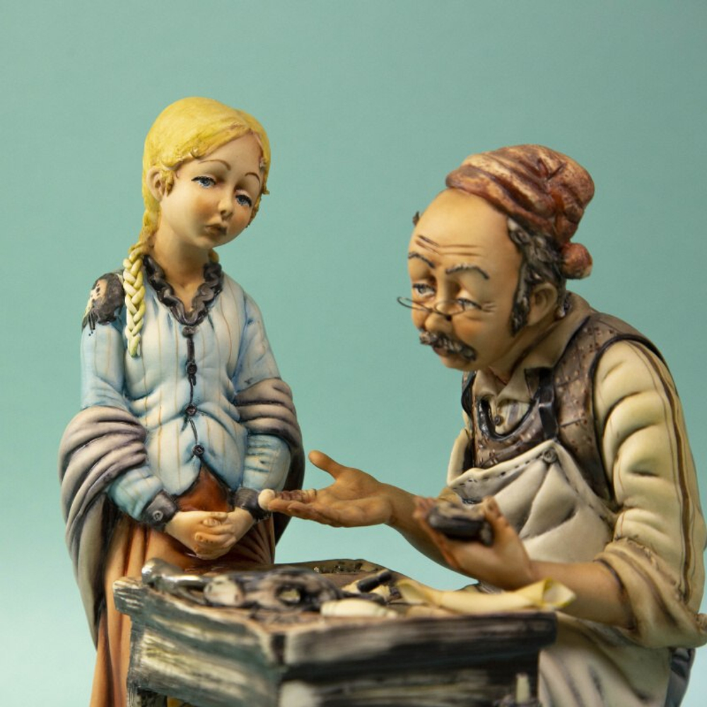 Фарфоровая мануфактура Capodimonte «В мастерской у башмачника»