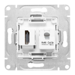 Механизм розетки HDMI+RJ45 (cat5), белый Эпика EKF