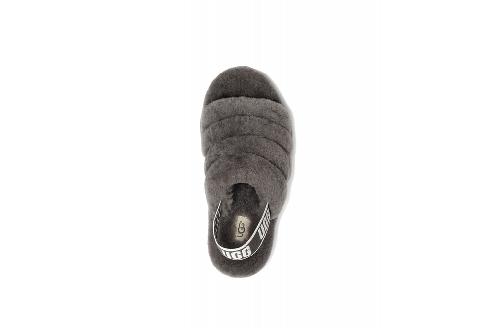 UGG Fluff Yeah Slide-Grey