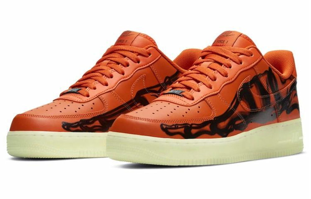 Кроссовки Nike Air Force 1 Low 07 Skeleton Qs "Orange"