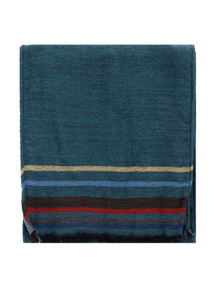 MALO Шарф  - зеленый в полоску