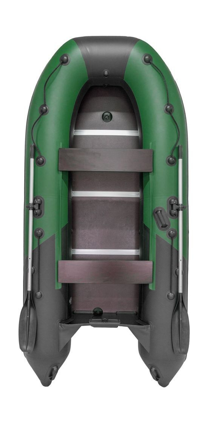 Надувная лодка ПВХ, Ривьера Компакт 3200 СК Комби, зеленый/черный