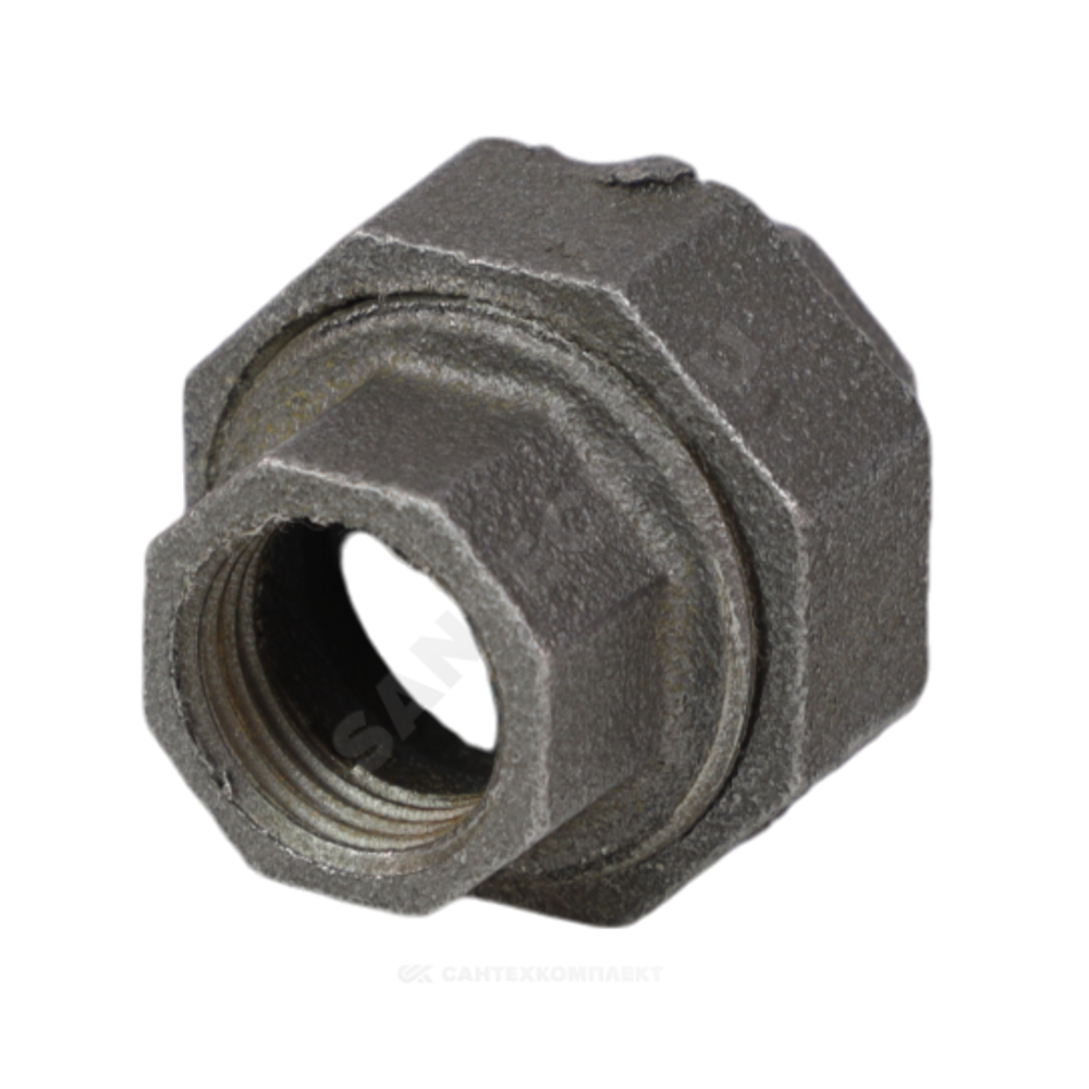 Соединитель прямой американка чугун Ду 15 (1/2") ВР/ВР Fittex