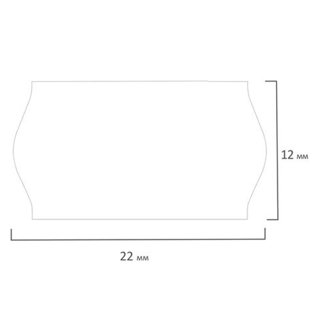 Этикет-лента 22х12 мм, волна, белая, комплект 5 рулонов по 800 шт., BRAUBERG, 123572
