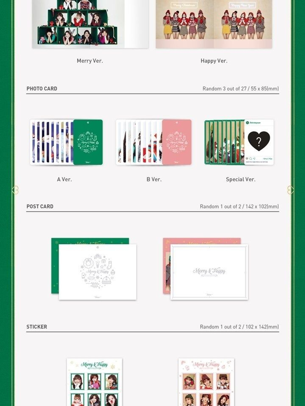 Альбом Twice - Merry & Happy 1st Album Repackage RANDOM Version
