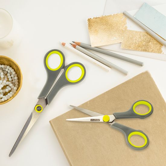 Ножницы универсальные 14 см. из нержавеющей стали Kamille КМ-5181 с пластиковыми ручками