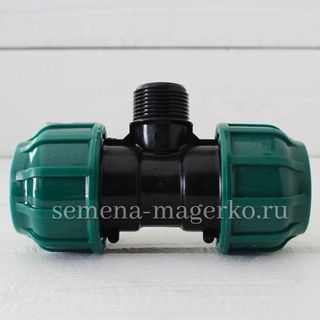 Тройник ПНД с наружной резьбой   40х1х40