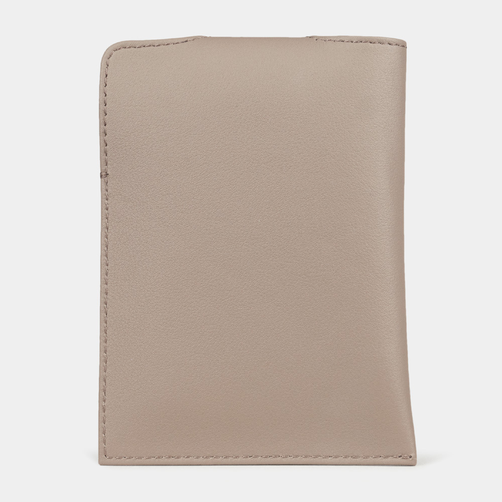 Обложка-кармашек для паспорта London из кожи теленка, бежевого цвета