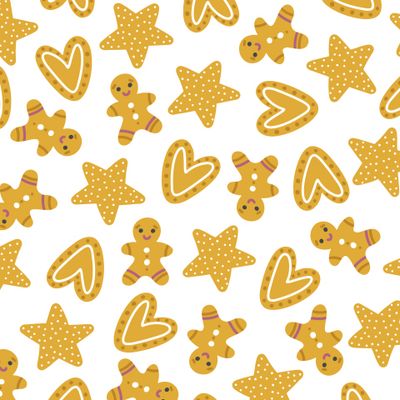 рождественские печенья в мультяшном детском стиле