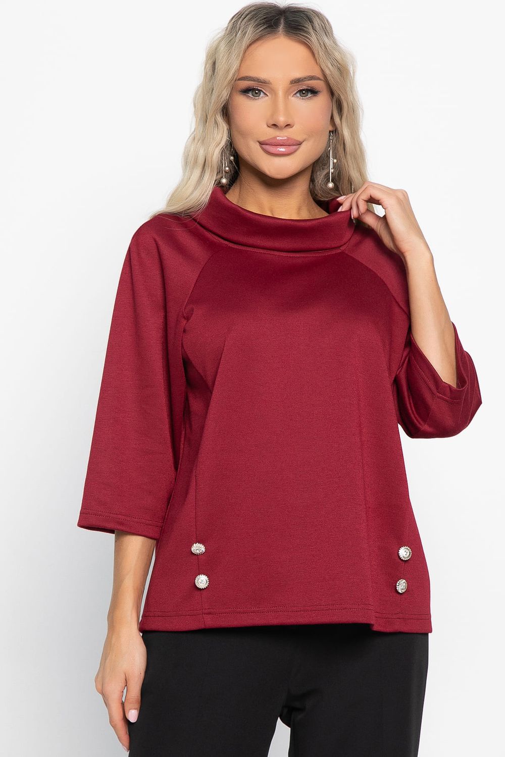 Джемпер Эдельвейс (бордовый) Б15003-18М LT Collection