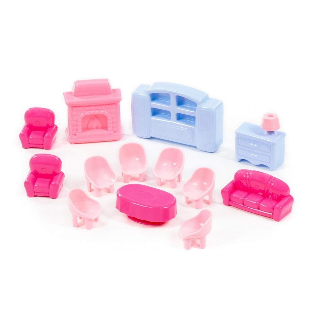 Набор мебели для кукол №4 13эл. в пакет (Полесье)