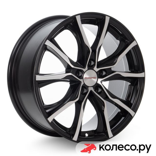 Твист (КС697) 7.5x17/5*114.3 D66.1 ET45 Алмаз-черный