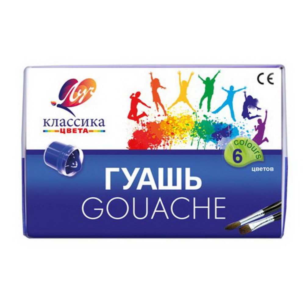 Гуашь Луч Классика 6 цветов