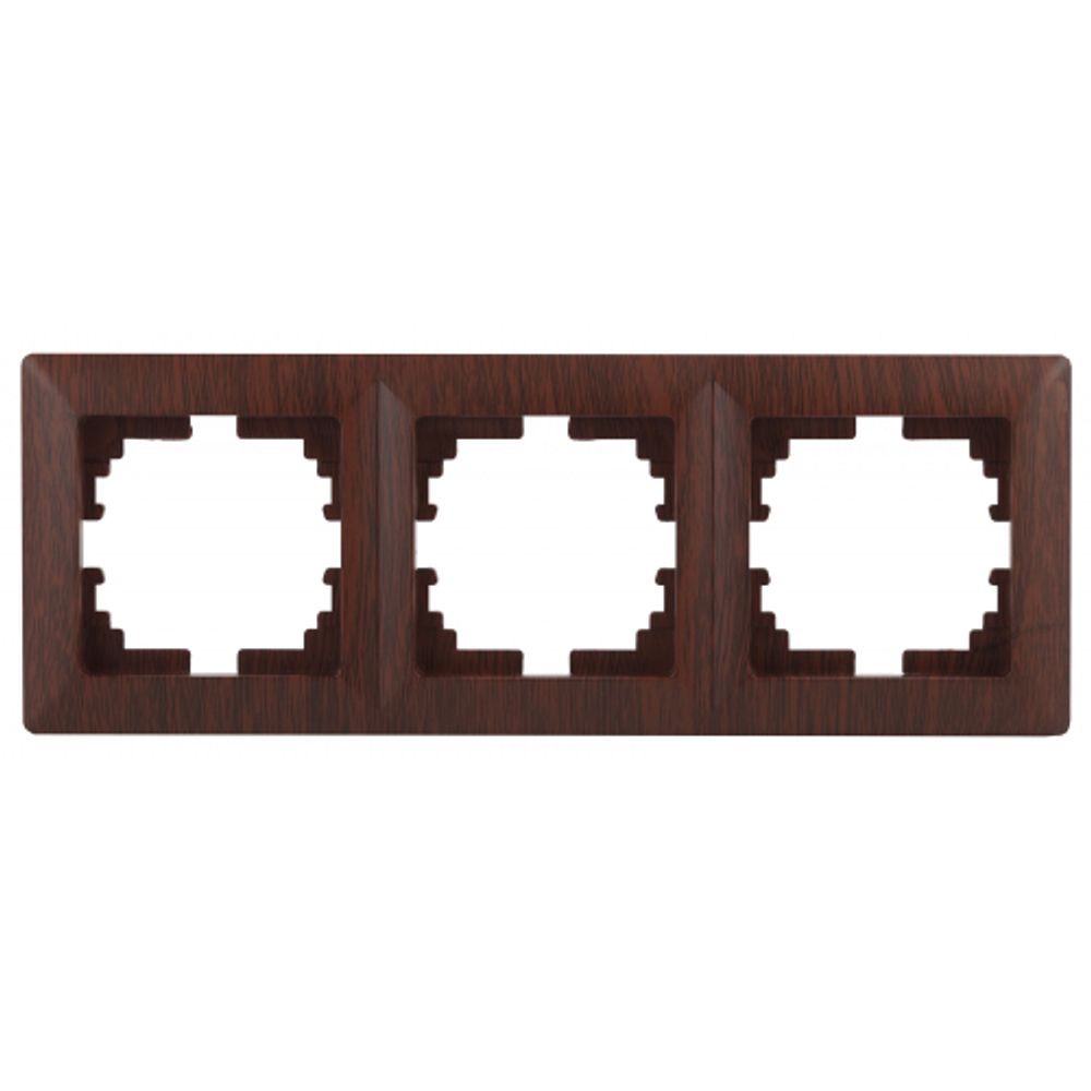 Рамка для розеток и выключателей Intro Solo 4-503-10 на 3 поста, СУ, венге