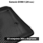 Передние автомобильные коврики ЭВА с бортами для Genesis GV80 I (20-н.в.)