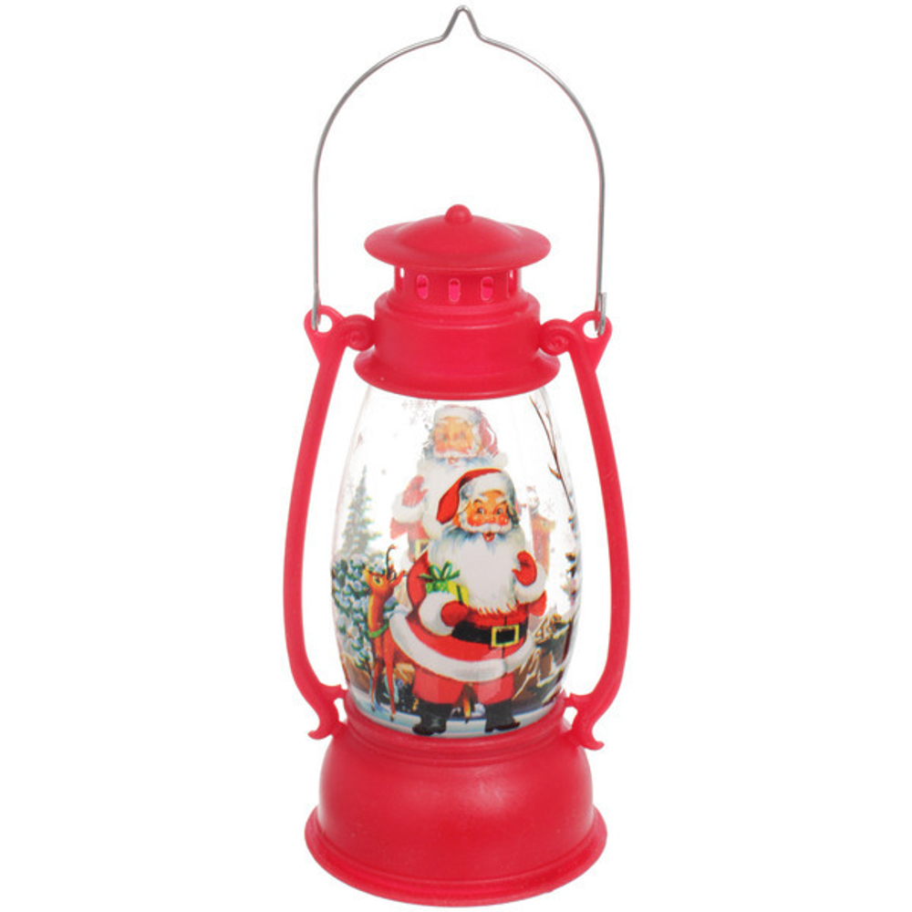 Сувенир с подсветкой «Лампа - Дед Мороз» 6*6*13 см, Красный