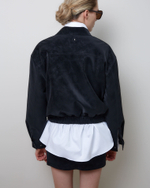 Куртка утепленная из искусственной замши черный