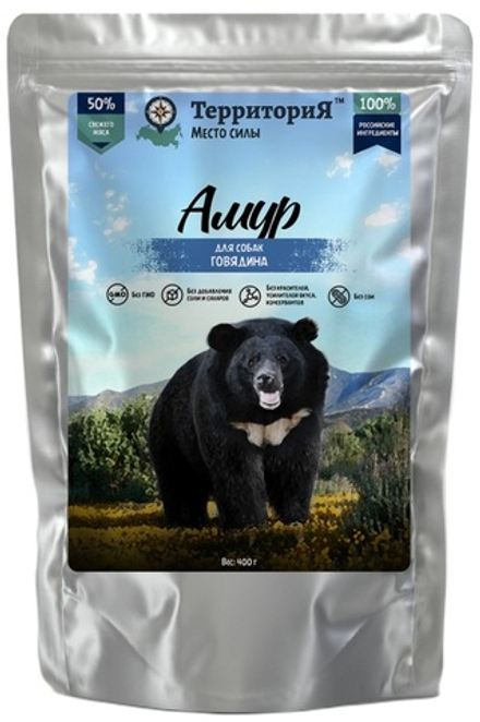 Консервы ТерриториЯ Амур для cобак с говядиной - 400 гр