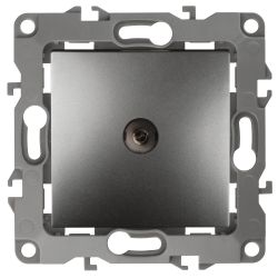 12-3102-12 ЭРА Розетка TV проходная, IP20, Эра12, графит | Эра 12 Графит