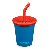 Детский стакан одностенный Klean Kanteen Kid Cup Straw Lid 10oz (296 мл) Mykonos Blue с трубочкой